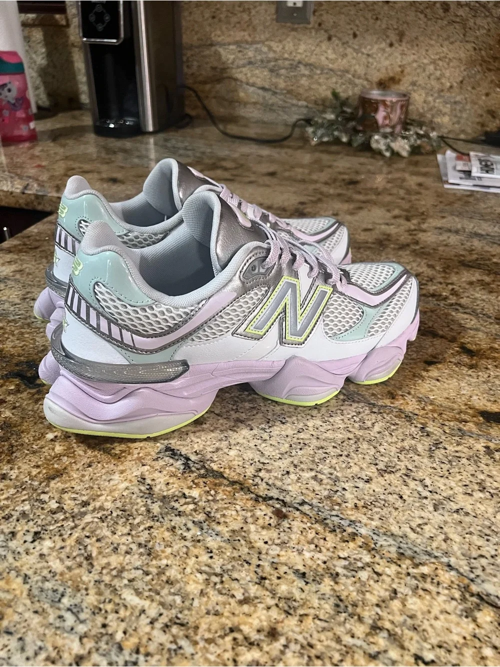 New Balance Women's Pastel Mesh Sneakers - Gray, Mint & Lavender Unisex